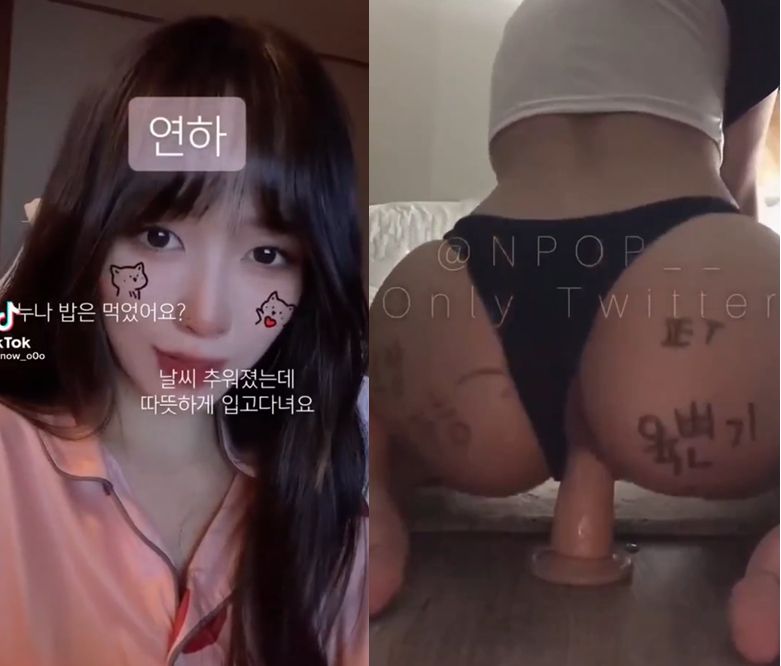 존예 틱톡커 부계정으로 올린 육변기영상